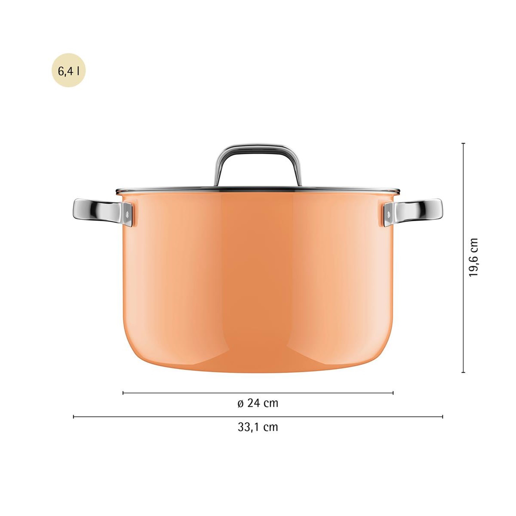 Wmf Fusiontec Tencere Seti 4 Parça Papaya Turuncu - 3201114507