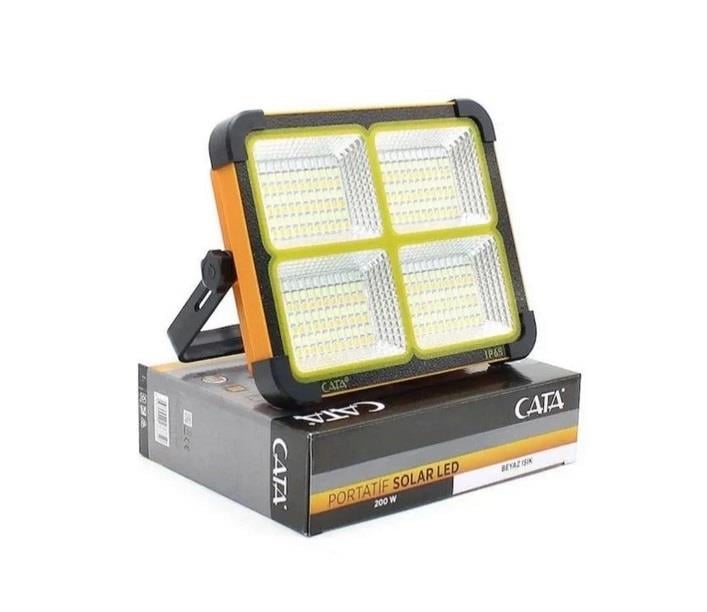  Cata 200W Taşınabilir Şarjlı Solar Projektör CT-4698