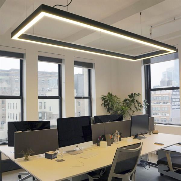  Dikdörtgen Simit Linear Modern Led Avize Lineer Armatür 100X200 CM