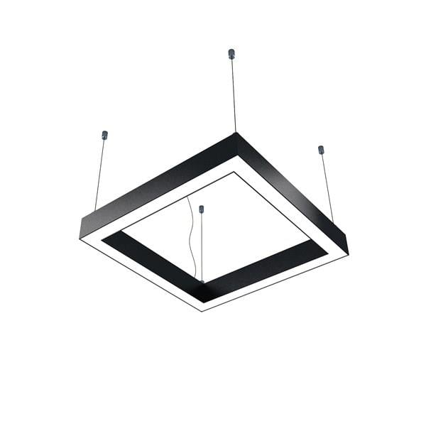  Kare Linear Modern Led Avize Simit Lineer Armatür 60cm