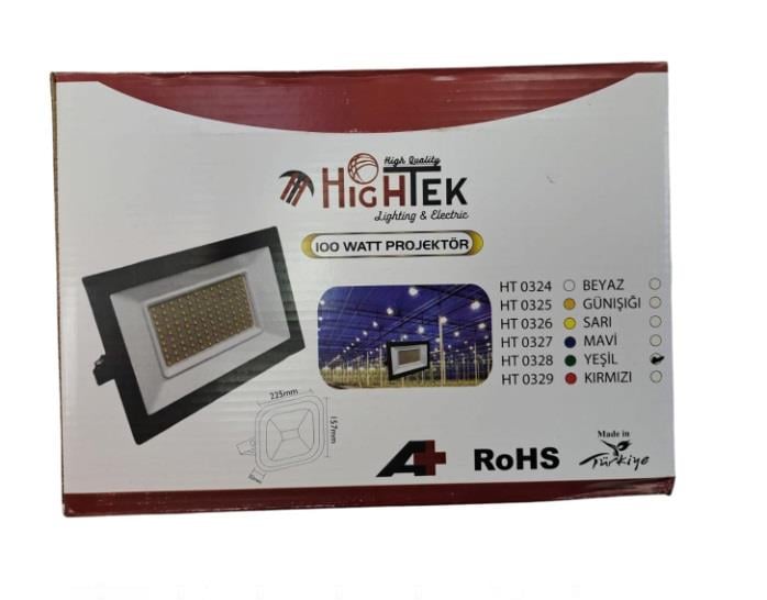 100W YEŞİL IŞIK  LED PROJEKTÖR 220V DIŞ MEKAN SU GEÇİRMEZ HIGHTEK