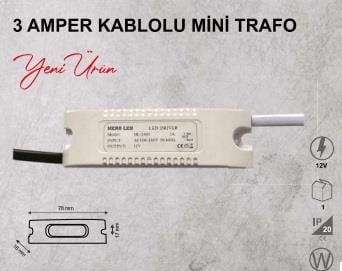 12V 3 AMPER MİNİ TRAFO 