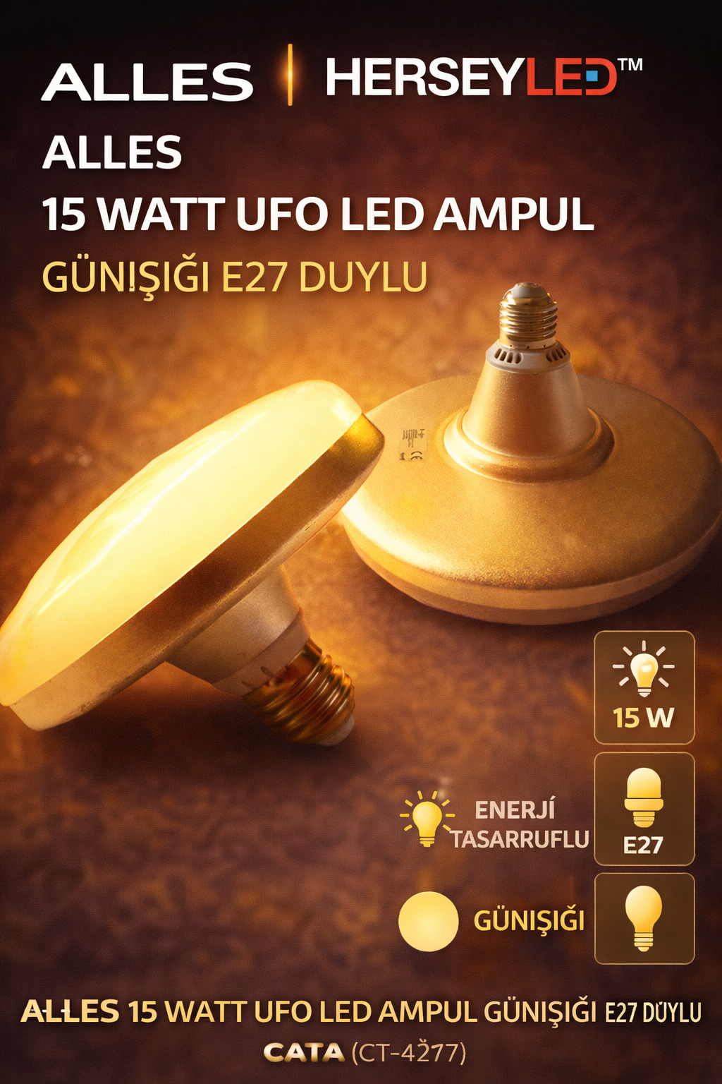 15 WATT UFO LED AMPUL GÜNIŞIĞI