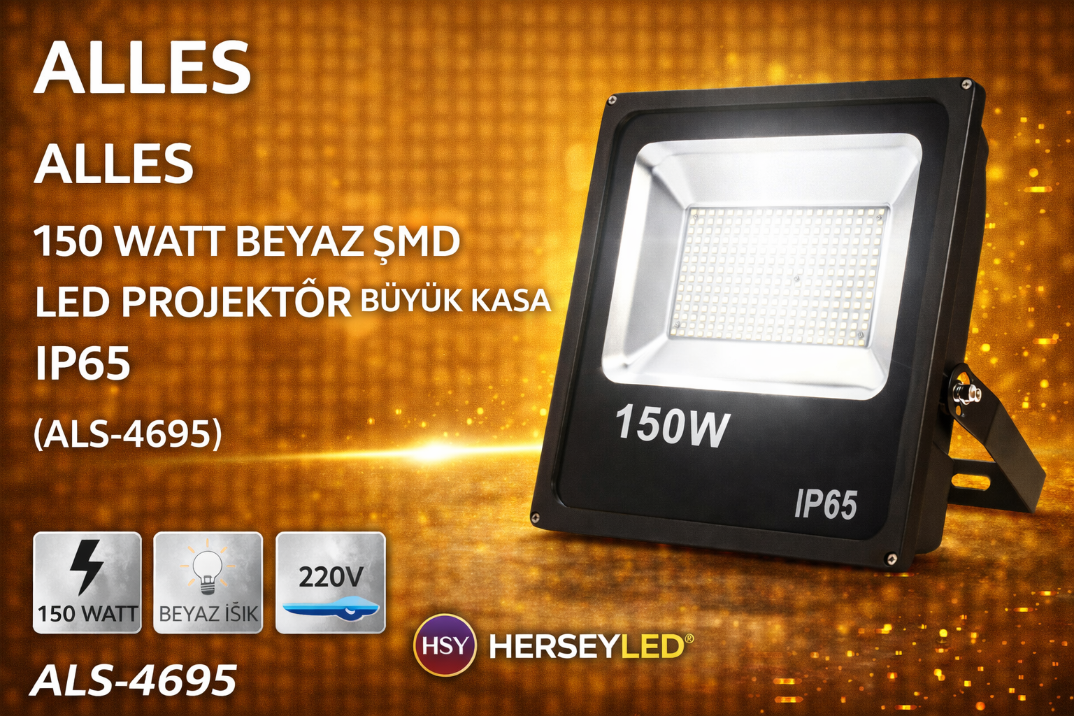150 watt BEYAZ SMD LED PROJEKTÖR BÜYÜK KASA