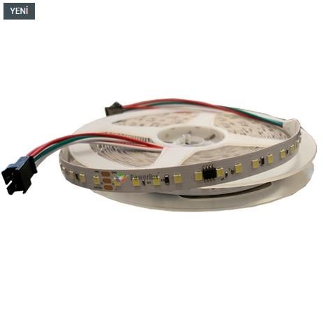 24 Volt BEYAZ Akar Yürüyen Piksel Şerit Led 2835 Çip 120 Led (5 Metre)