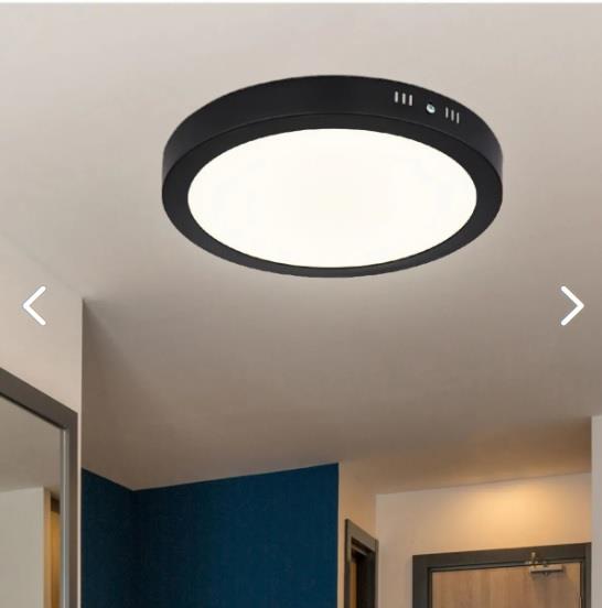 30 W Led Panel - Beyaz Işık (6500K) - Siyah Kasa - Yuvarlak - Sıva Üstü - CT-5235