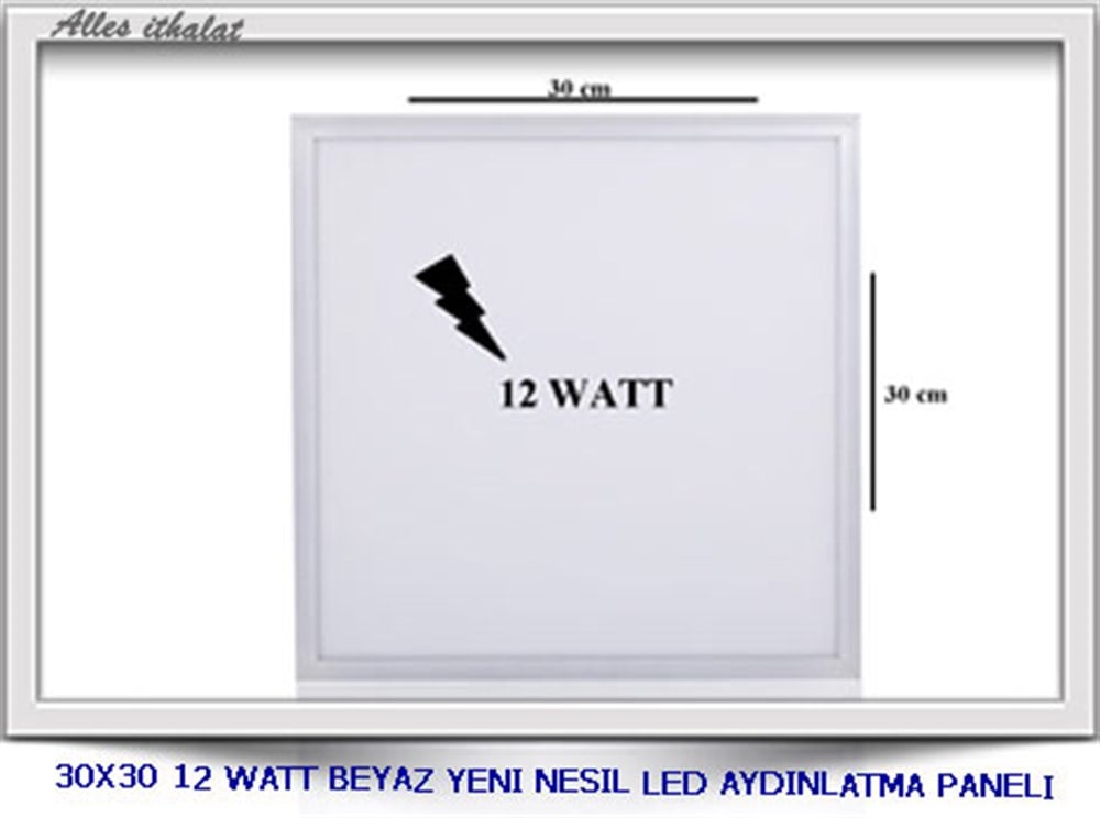 30X30 12 watt beyaz Yeni Nesil Led Ayd�nlatma Paneli