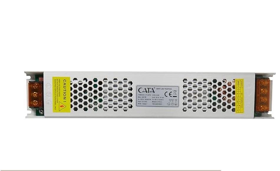 33A 400W Süper Slim Fansız Şerit Led Trafosu Cata CT-2570