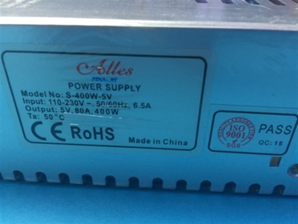 5 VOLT-80 AMPER-400 WATT TRAFO