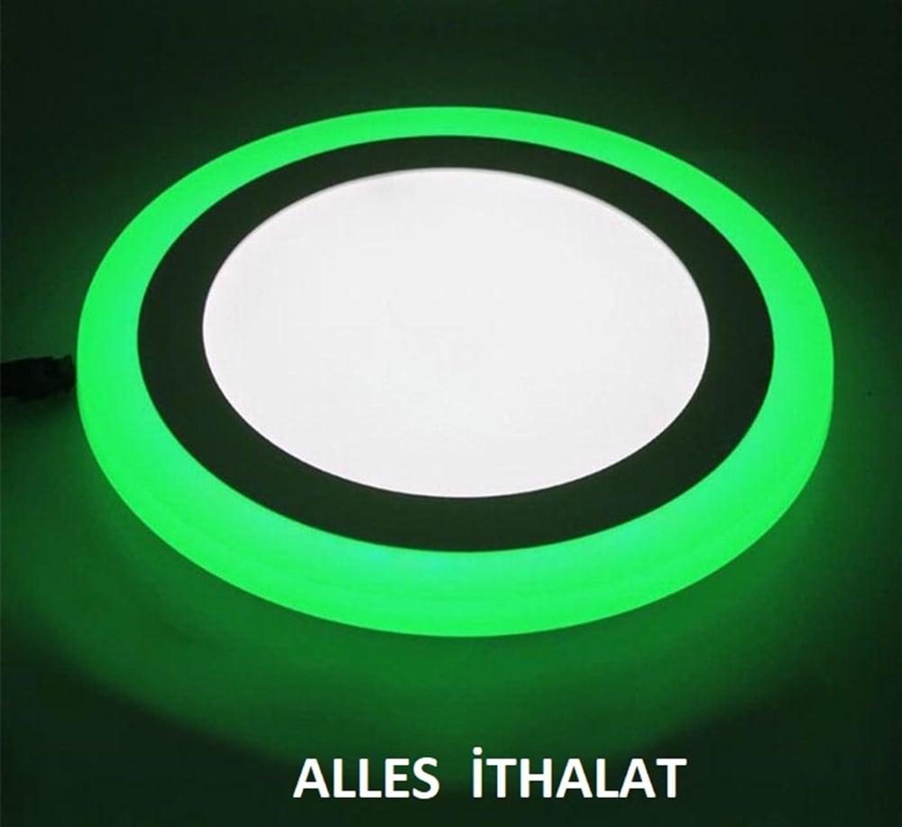 6 WATT BEYAZ YE��L ��FT RENKL� LED PANEL ARMAT�R