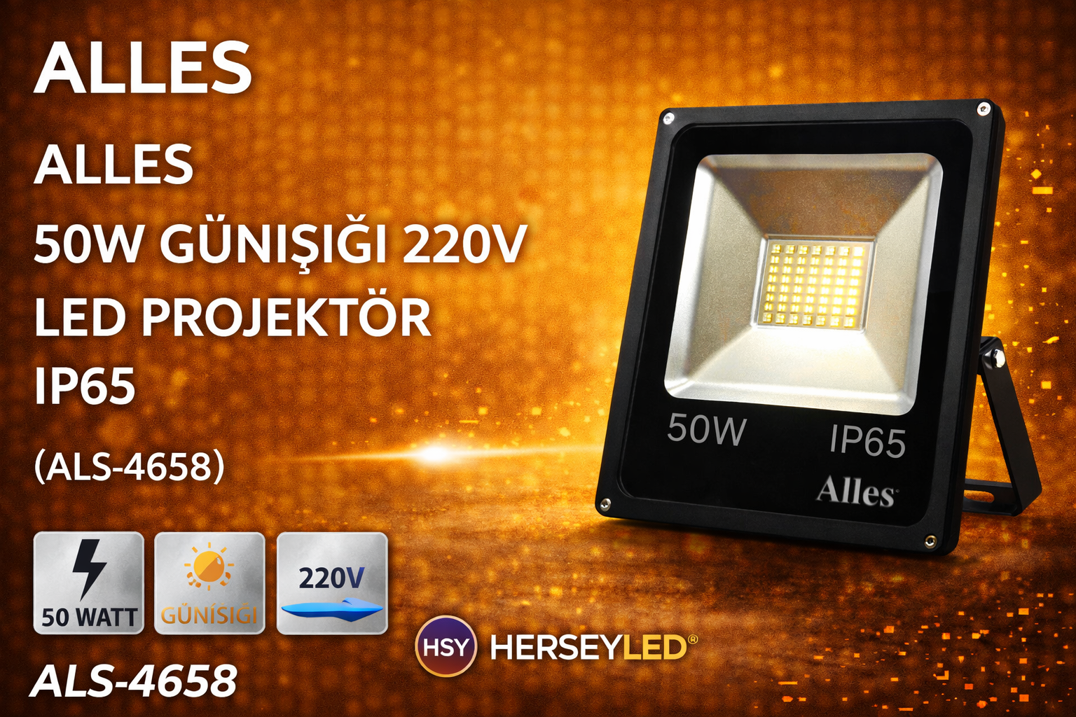 ALLES 50W GÜNIŞIĞI LED PROJEKTÖR