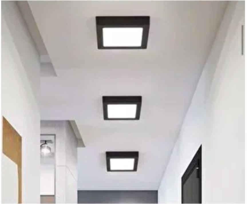 CATA 18W KARE SİYAH KASA BEYAZ IŞIK SIVA ÜSTÜ LED PANEL CT-5236 B