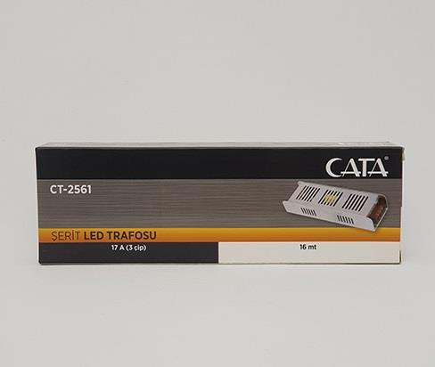 Cata CT-2561 17 Amper Şerit Led Trafosu (200W) (Slim-Fansız)