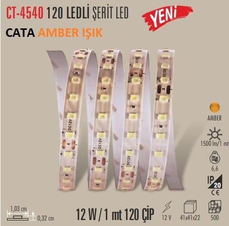 Cata CT-4540 12V 120 LED  Amber ışık  İç Mekan Şerit LED (5 Metre)