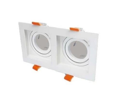 Cata CT-5237 Pars Kare Dekoratif İkili Spot Beyaz