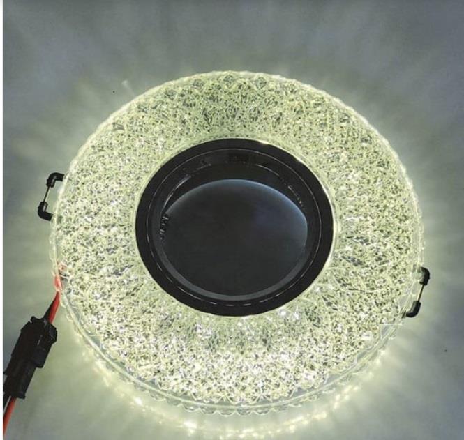 Cata Günışığı Led Çerçeveli Yağmur Kristal Cam Spot CT-6615