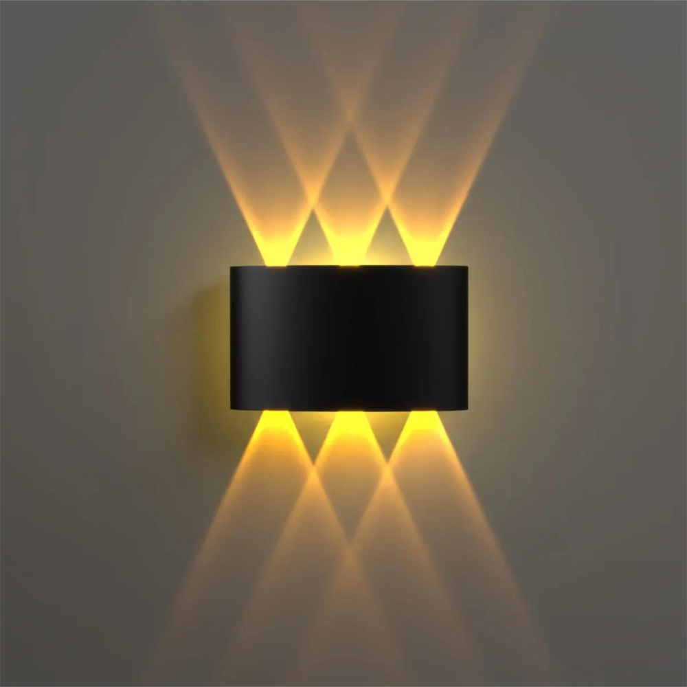 ÇİFT YÖNLÜ 3LÜ DUVAR APLİK DEKORATİF DIŞ MEKAN AMBER LED AYDINLATMA
