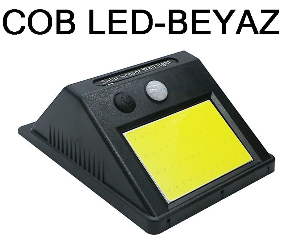 COB LED PIR+CDR+D�M Sens�rl� 48 LED Solar G�ne� Enerjili Su Ge�irmez Duvar Lambas�