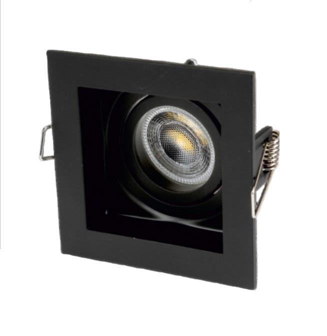 CT-5223 PARS DEKORATİF SİYAH KASA KARE BOŞ LED SPOT KASASI CATA