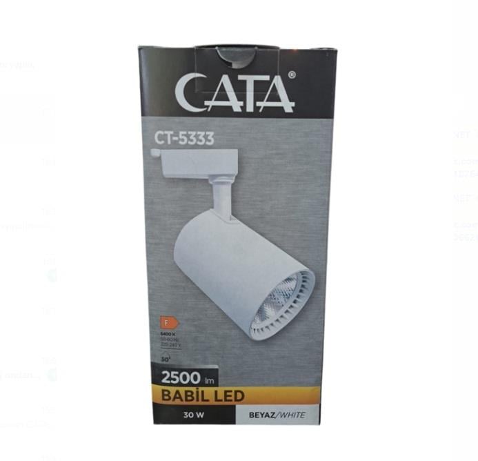 CT-5333 BABİL BEYAZ KASA BEYAZ IŞIK RAY SPOT CATA