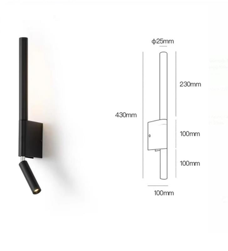 DÖNER BAŞLIKLI LED APLİK YATAK BAŞI LED 6+3 WATT GÜNIŞIĞI 3000K ECN-7702-30