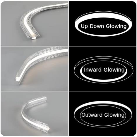 ESNEK TRIMLES ALÇIPAN GÖMME LED KANALI 3MT/BOY - 1 CM KAPAK GENİŞLİK