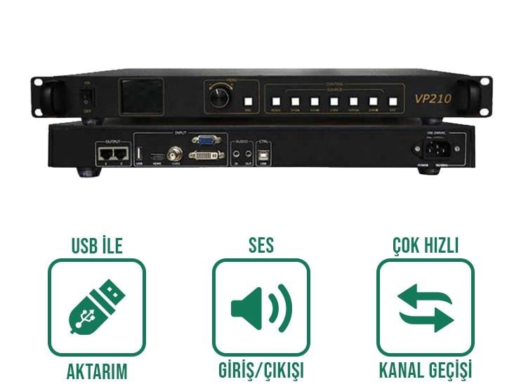 HD-VP210 LED Video Prosesör - Çoklu Girişli Görüntü İşleme Cihazı