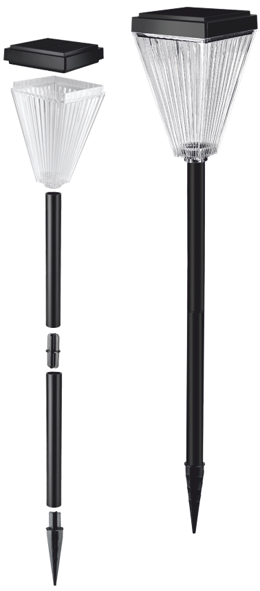 HELIOS HS-5657 IP65 10 Watt Kazıklı Solar Bahçe Armatürü - 3 Işık Renkli (Beyaz + Ilık Beyaz + Gün Işığı)