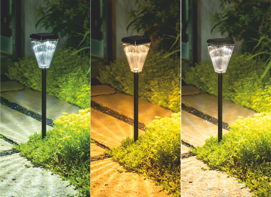 HELIOS HS-5657 IP65 10 Watt Kazıklı Solar Bahçe Armatürü - 3 Işık Renkli (Beyaz + Ilık Beyaz + Gün Işığı)