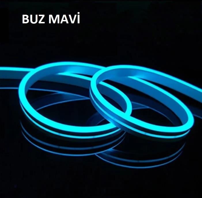 İNOLED 12V NEON BUZ MAVİSİ TURKUAZ 5MT / PAKET 6X12MM