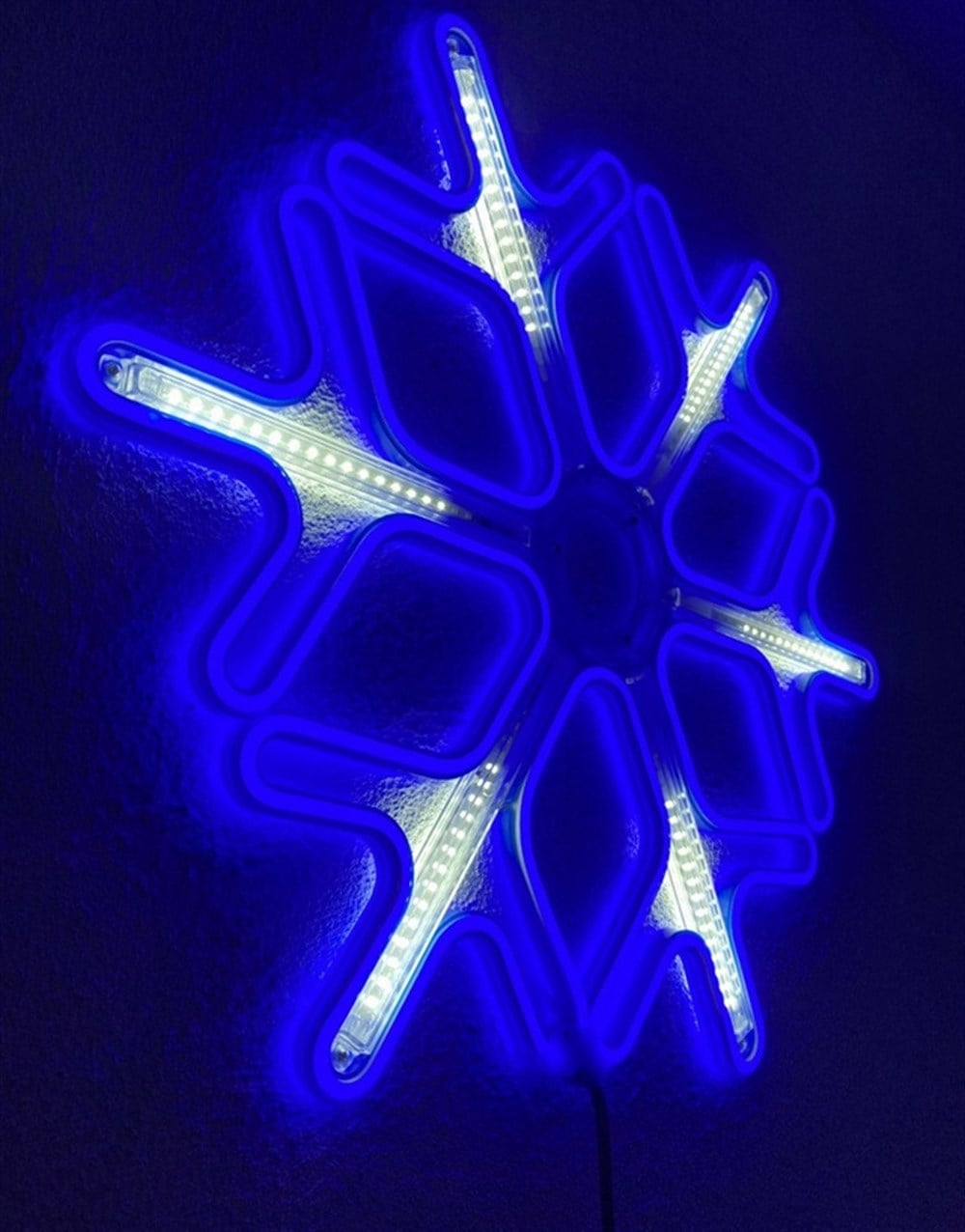 LED IŞIKLI KAR TANESİ MAVİ