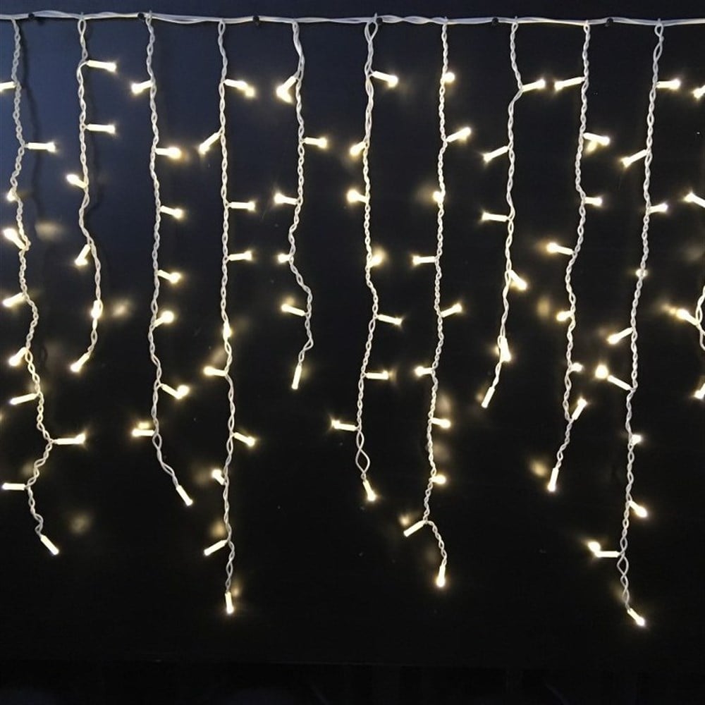 LED SACAK GUNISIGI RENK BEYAZ PARILTILI IP65 2mt x 1mt EKLENEB�L�R BEYAZ KABLOLU DI� MEKAN YILBA�I I�I�I