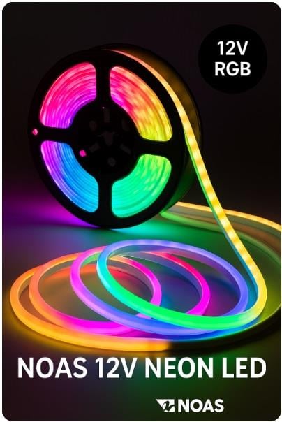 NOAS 12V RGB Neon LED 5x12mm – YL42-5009 Dekoratif Aydınlatma