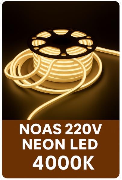 NOAS 220V 4000K  ILIK BEYAZ NEON LED YL42-0007 - 50MT TOP