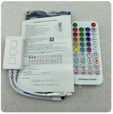 SP611E Adreslenebilir ARGB Pixel Led Kontrolcü Bluetooth Müzik Denetleyicisi WS2811-WS2812