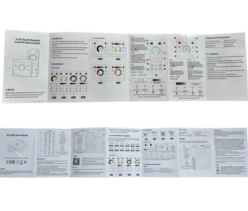 SP630E Duvar Tipi Tek Renk Pixel Şerit Kontrol 12-24 Volt