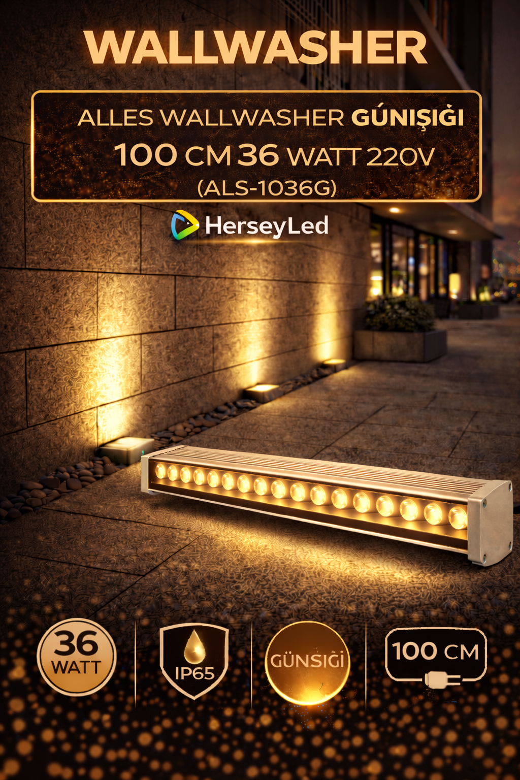 WALLWASHER GÜNIŞIĞI 100 CM 36 WATT