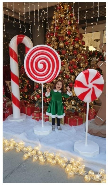 YILBAŞI LED ÇARKIFELEK ŞEKER DEKOR ( 1,25 MT ) BÜYÜK BOY ÇARKIFELEK ŞEKER (ALS-125CS )