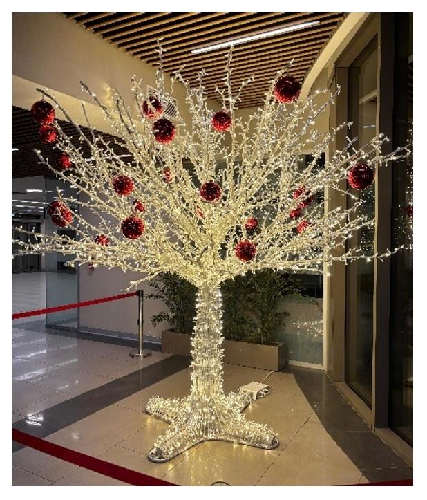 YILBAŞI LED DEKOR - LED IŞIKLI YILBAŞI AĞACI  ( 320 CM ) - HAZIR DEKOR KOLAY KURULUM