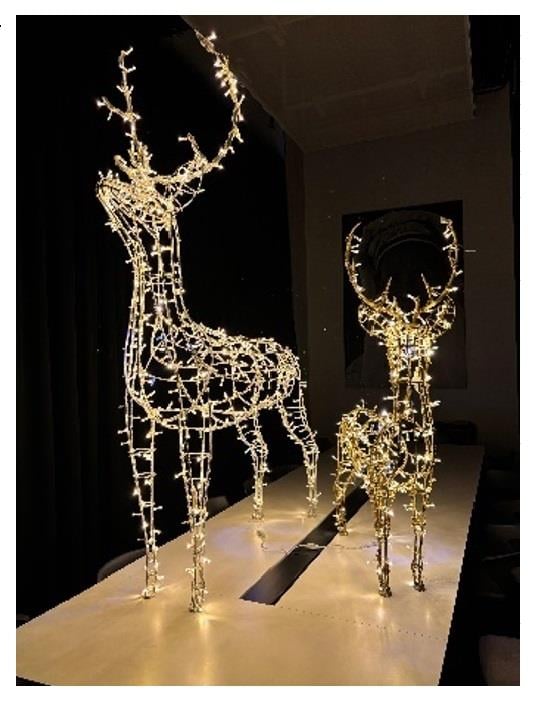 YILBAŞI LED GEYİK DEKOR ( 2,10 MT ) LED IŞIKLI BÜYÜK BOY GEYİK