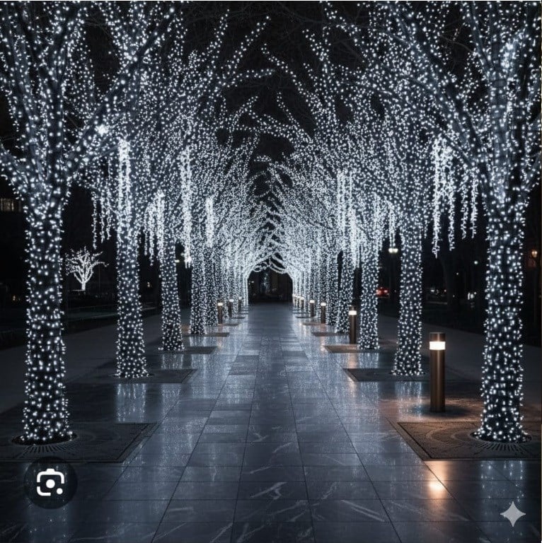 YILBAŞI LED IŞIK İP LED 10 MT BEYAZ IP65 SABİT YANAR BEYAZ KABLO AL-80  220V