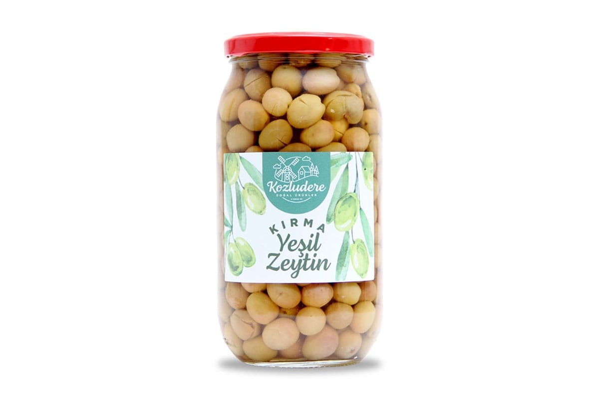 Kozludere Yeşil Kırma Zeytin [750 g - Cam]