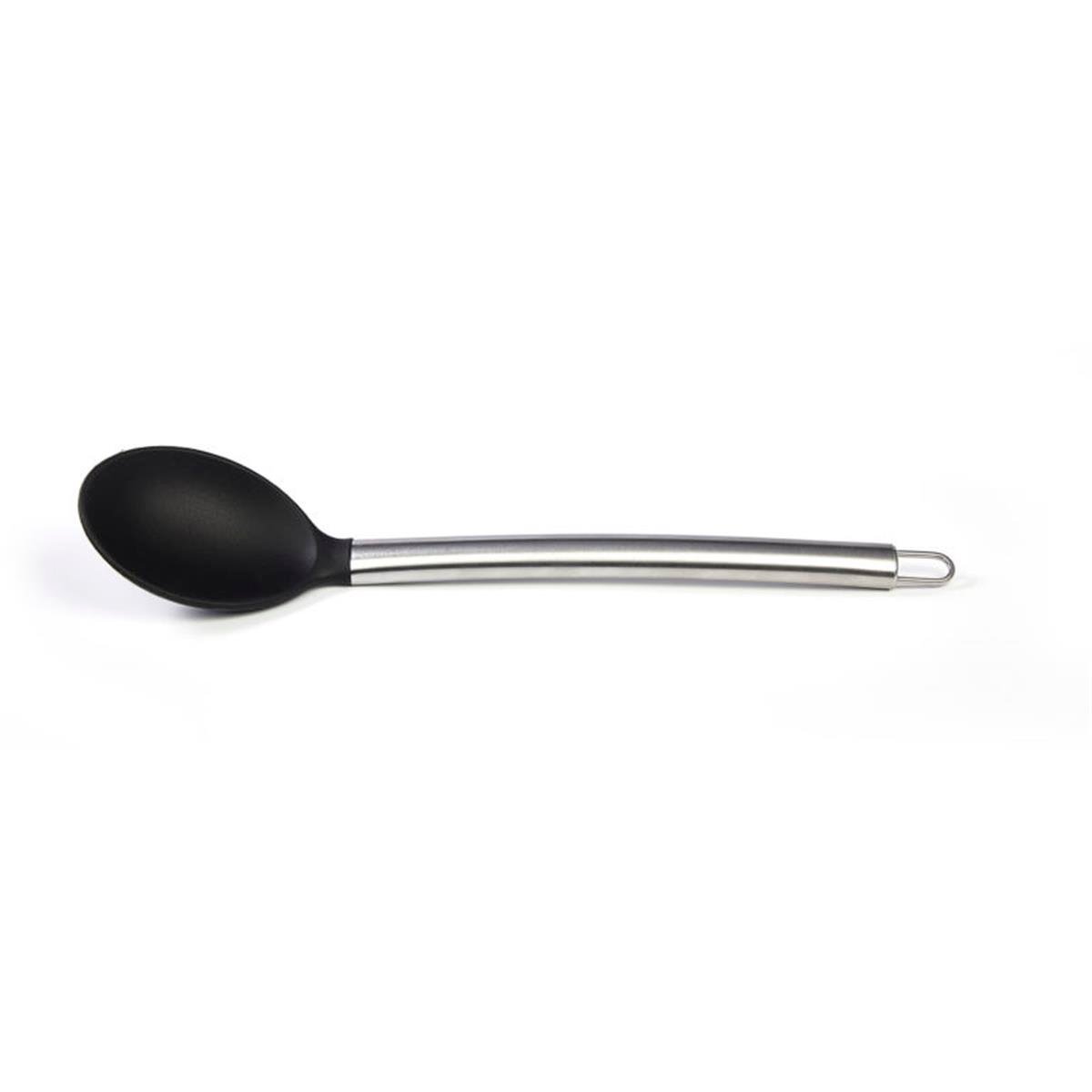 Biradlı Silikon Kaşık Siyah-Kırmızı  35 Cm 