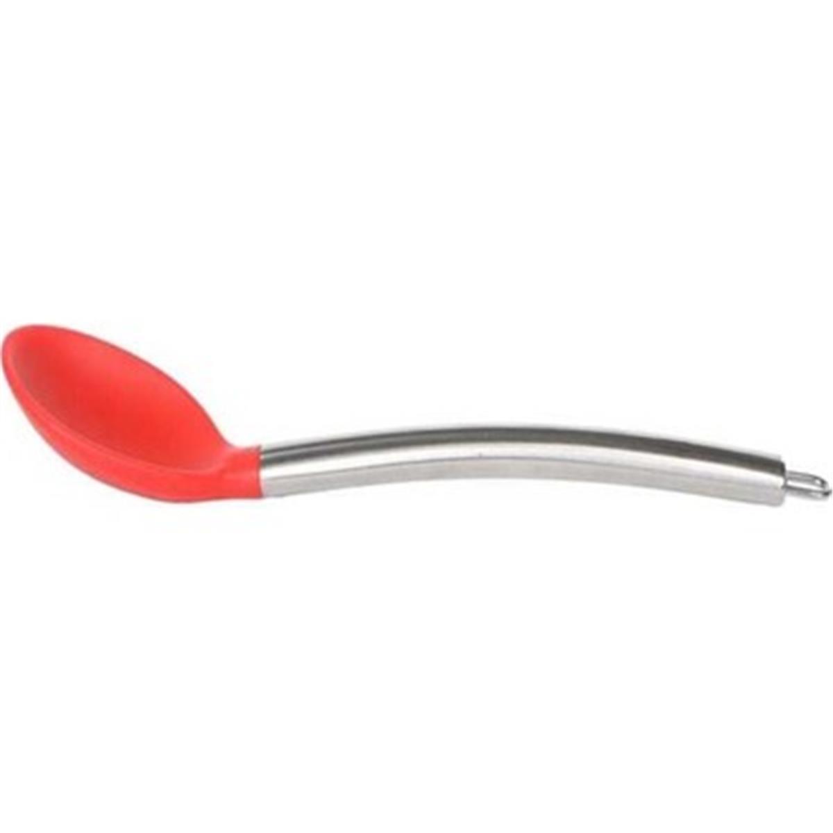Biradlı Silikon Kaşık Siyah-Kırmızı  35 Cm 