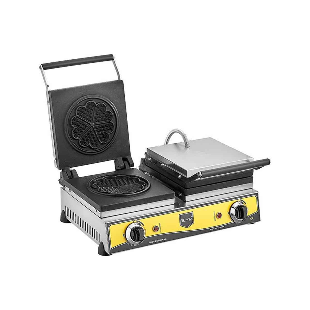 Remta Waffle Makinası Çiftli Çiçek Model 21 Cm*2