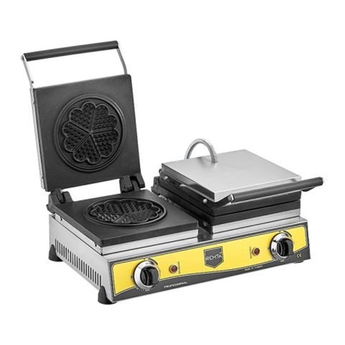 Remta Waffle Makinası Çiftli Çiçek Model 16 Cm*2