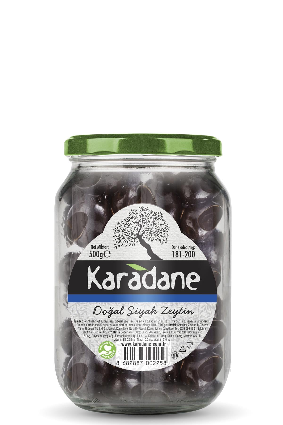 Siyah Zeytin 181-200 Kalibre LACİVERT-500g