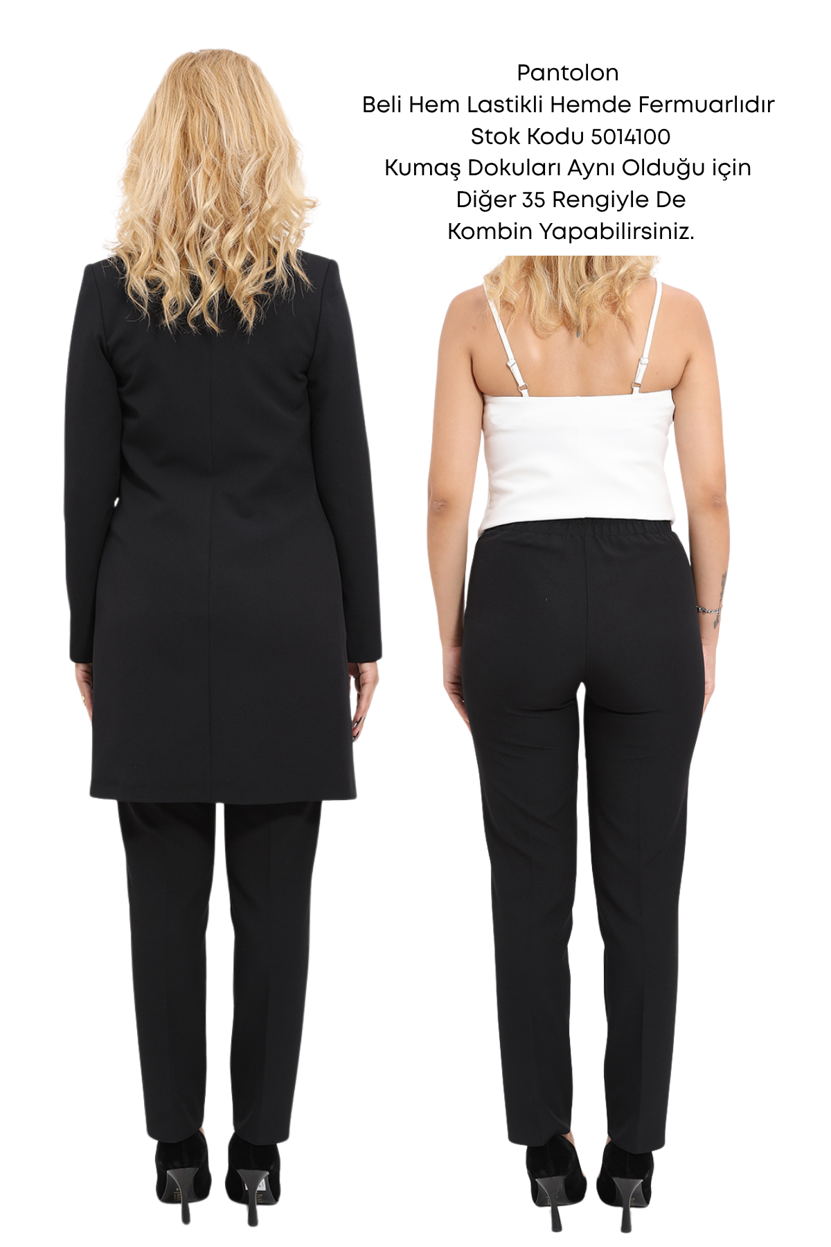  Şal Yaka Uzun Ceket & Dar Paça Pantolon-Siyah Önder Özsoy 1001510 Pantolon Ceket Takım