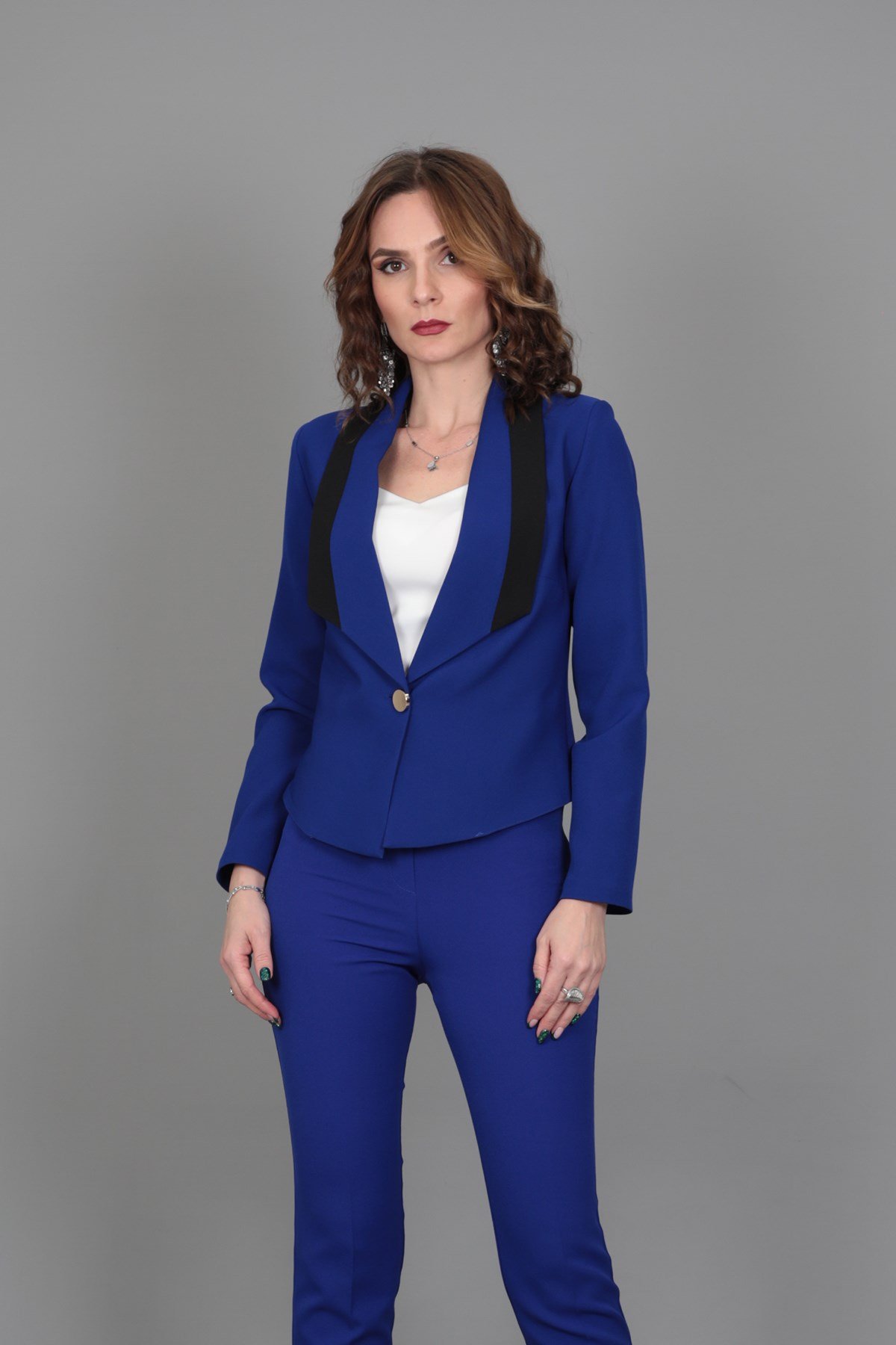  Şeritli Mini  Ceket-Saks Önder Özsoy  Ceket