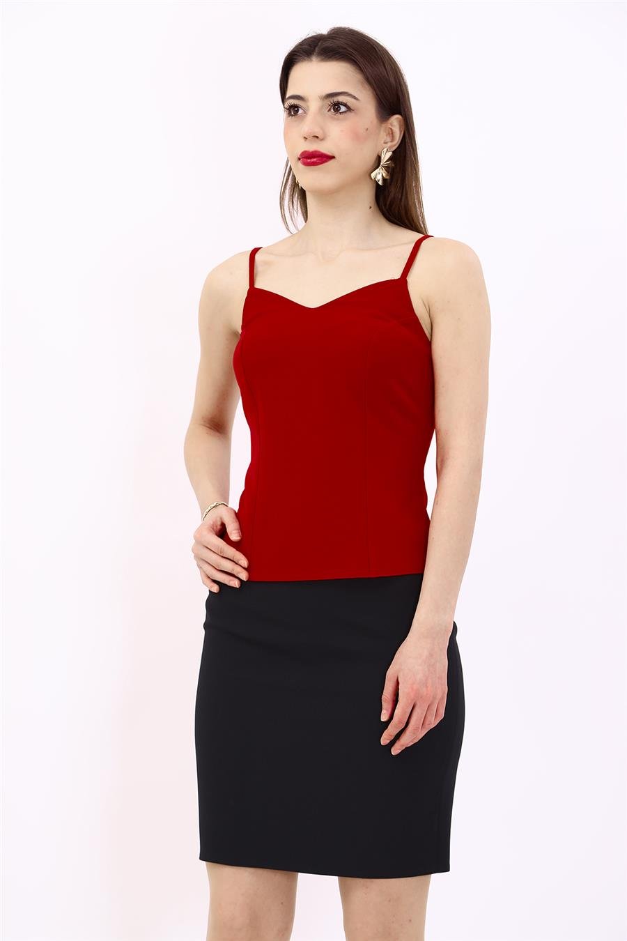 Askılı Grop-Kırmızı Önder Özsoy 3510100 Askılı Crop